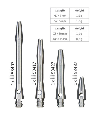 BULL´S Simplex Aluminium Shaft - silber