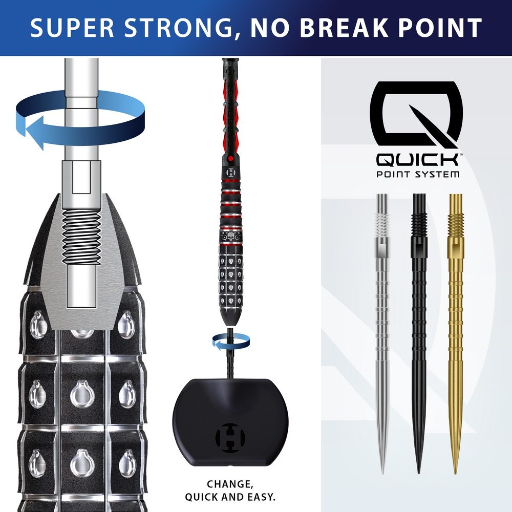 Harrows Quick Point Heavy Metal Quickpoints Schwarz